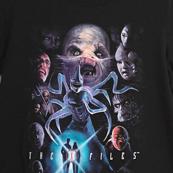 The X Files Graphic T Shirt Black Cotton Stretch Short Sleeve 20th Century EUC M - Picture 2 of 4